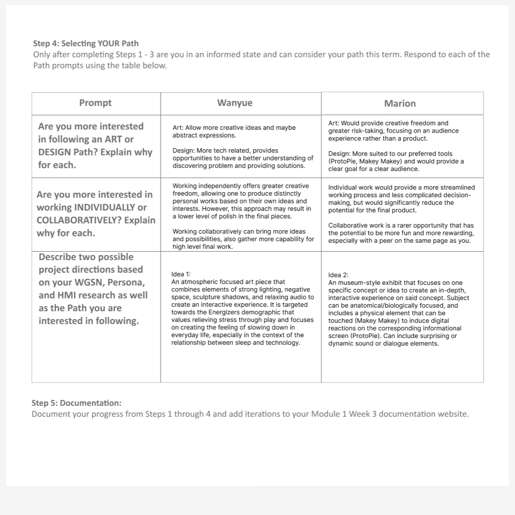 Our answers to the Project Path questions.